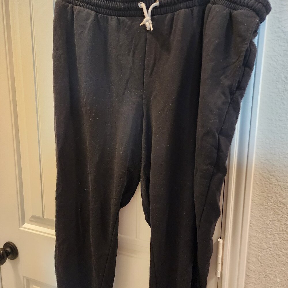 Old Navy Black Jogging Pants White Draw String XXL